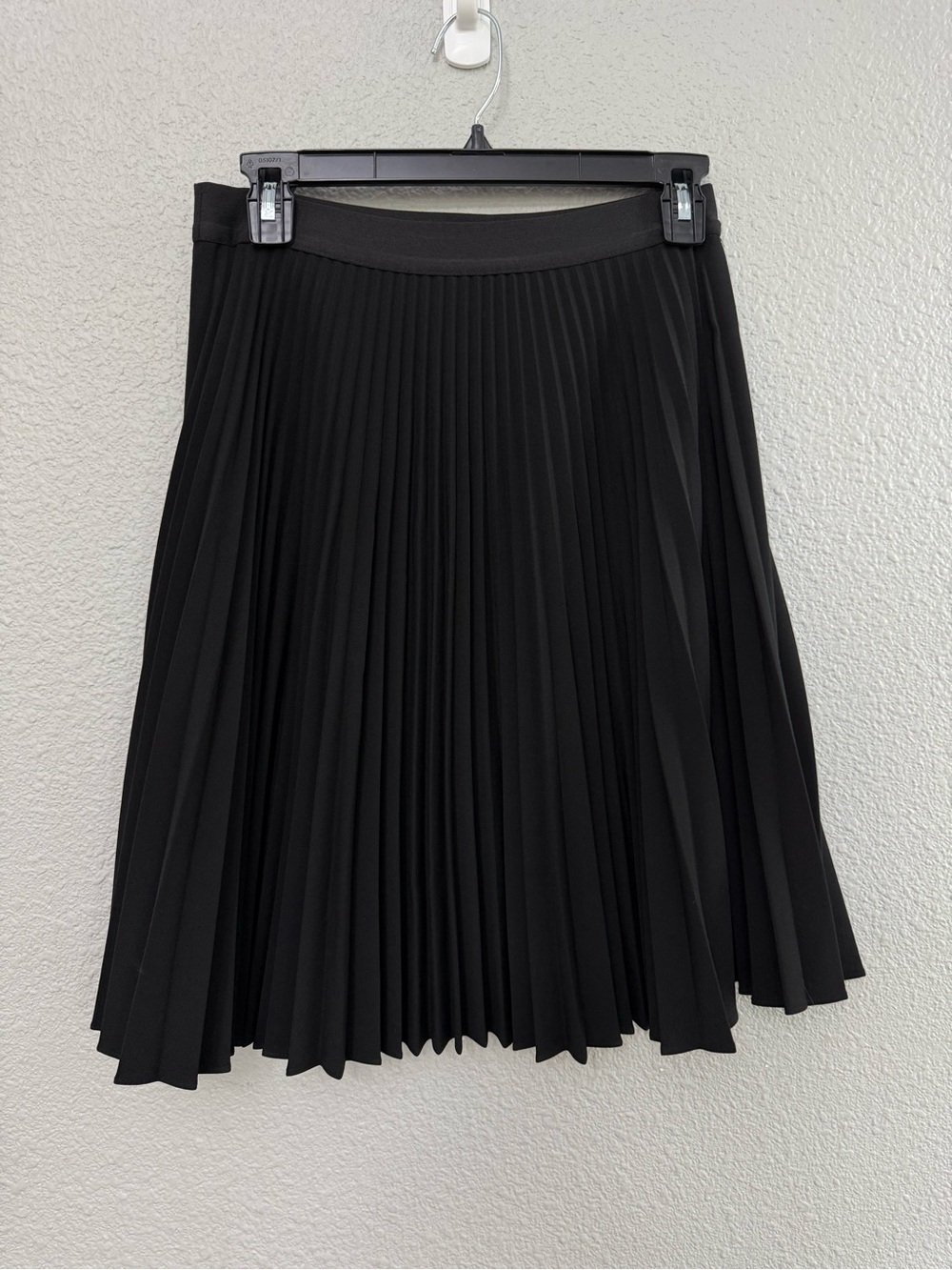 Theory Black Accordion Pleated Mini Skirt Wool Blend Size Small